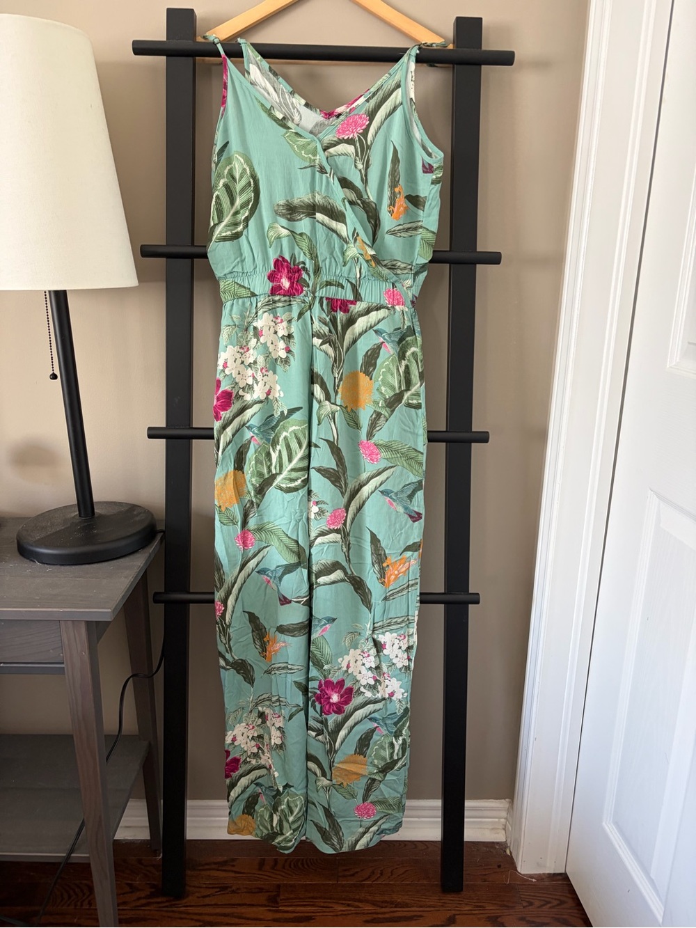 Vero Moda Mint Green Tropical Floral Jumpsuit